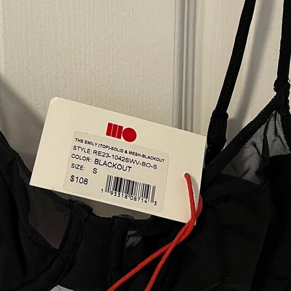 NWT Solid & Striped Bikini Top - Picture 6 of 8